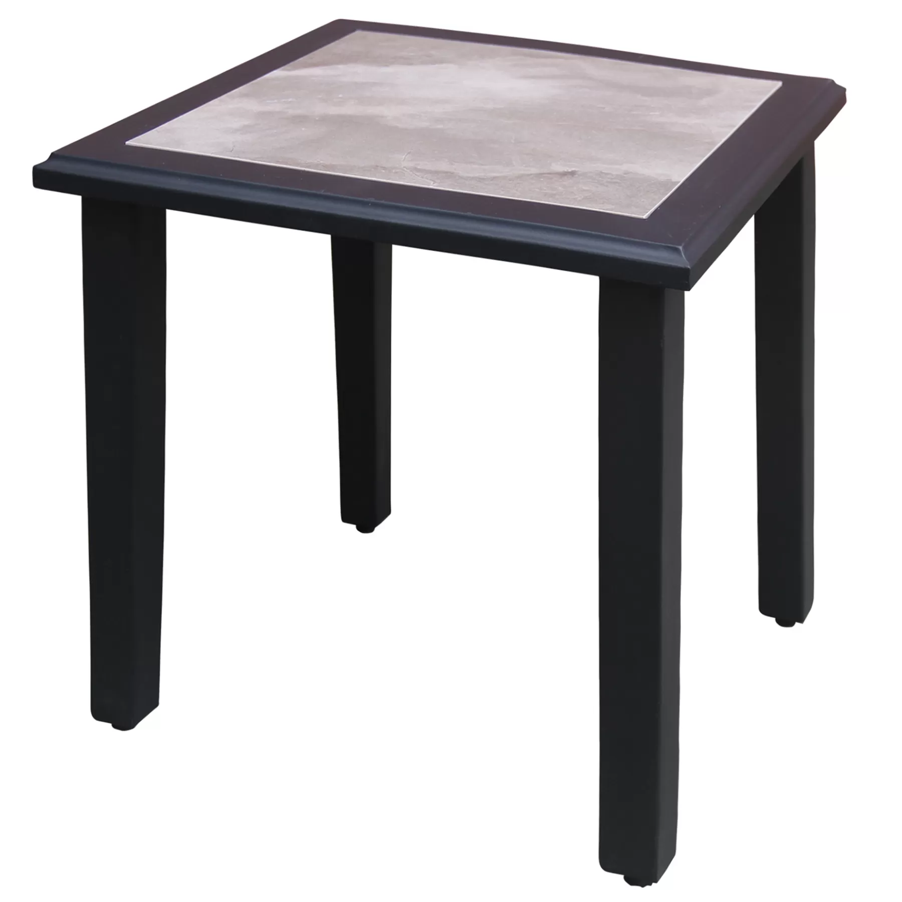 * Best-Selling Baton Rouge Black Steel Outdoor Chat End Table
