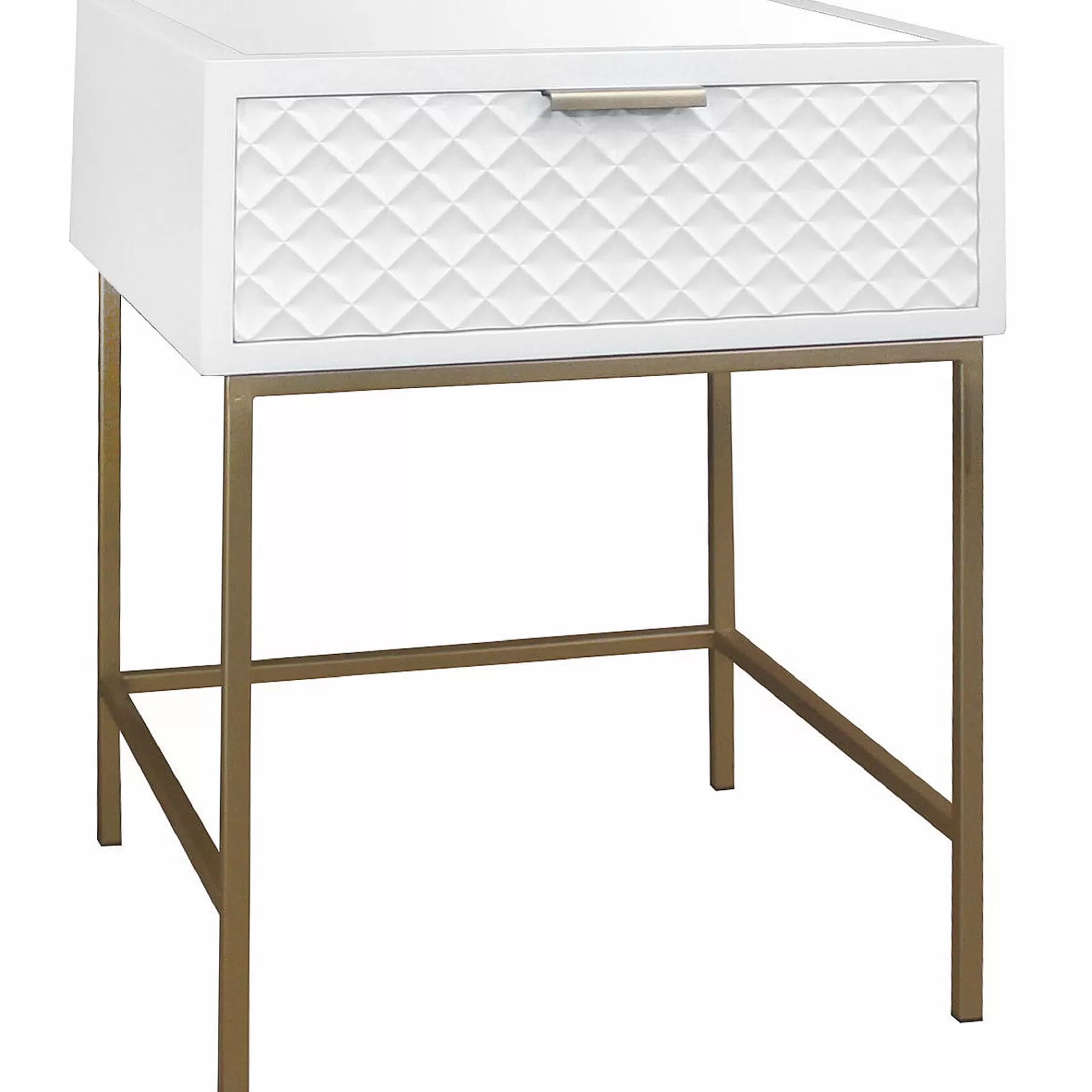 * Best-Selling Kelcie Textured Front 1 Drawer Cabinet With Mirror Top