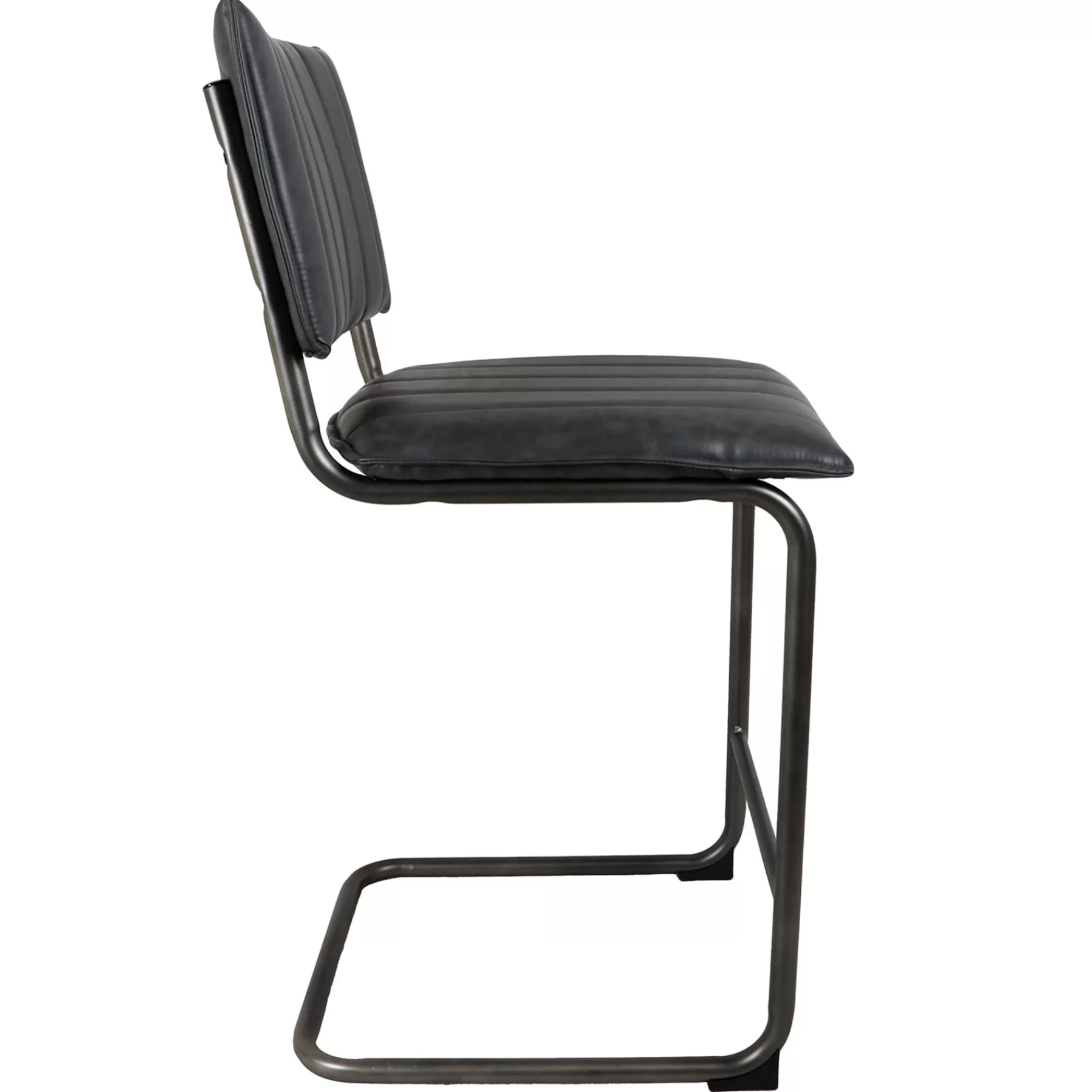 * Best-Selling Luka Grey Faux Leather Counter Stool With Metal Base
