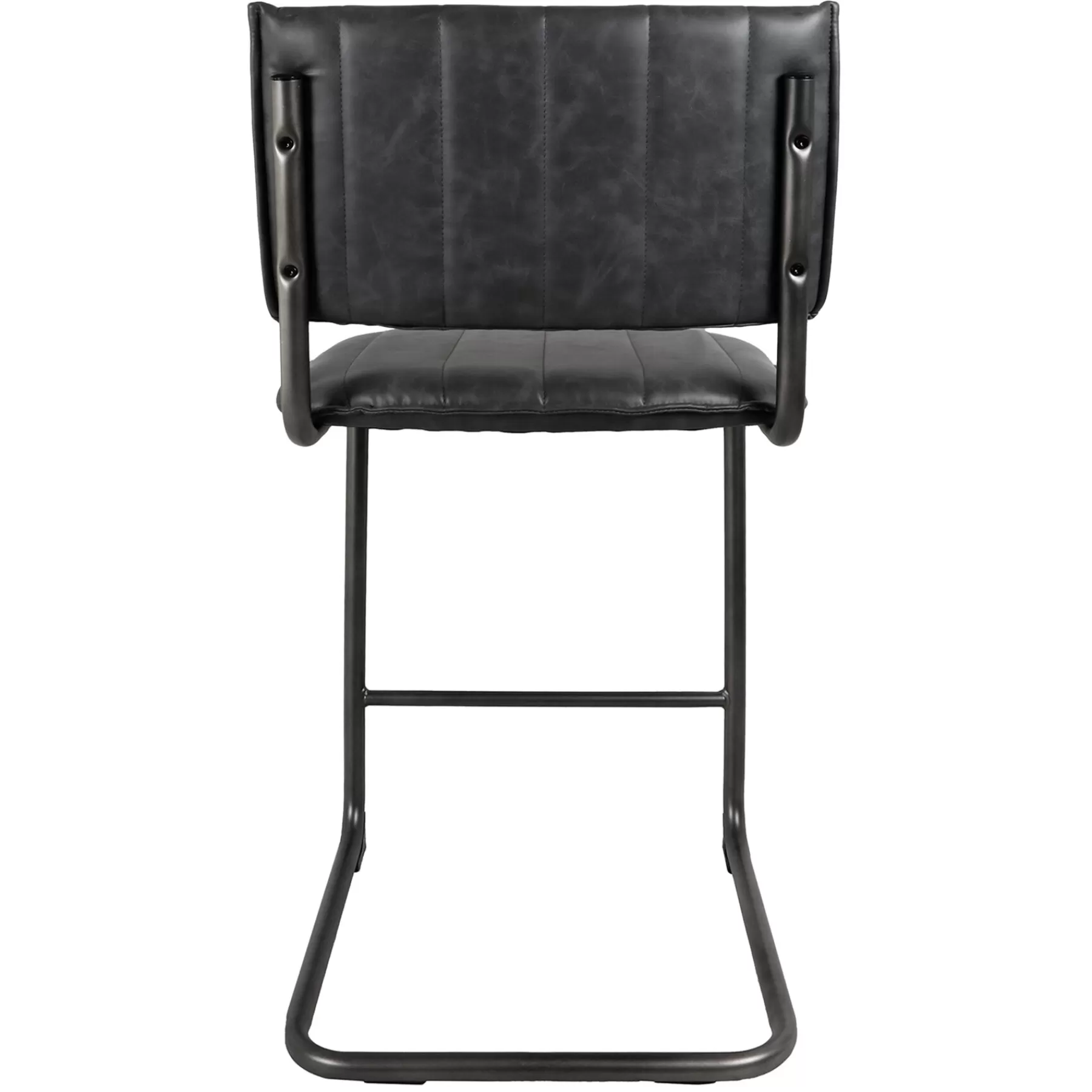 * Best-Selling Luka Grey Faux Leather Counter Stool With Metal Base