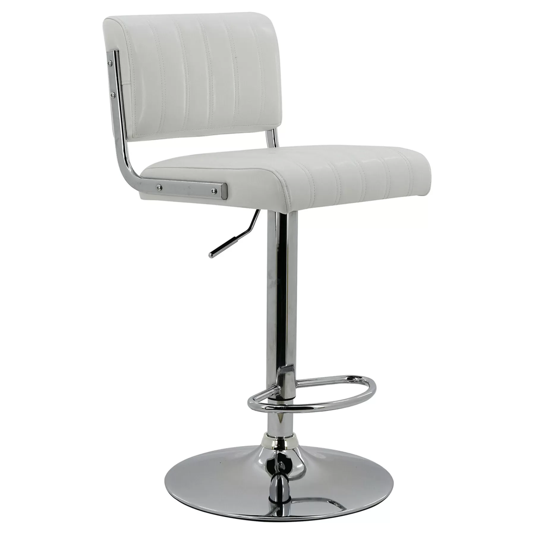 * Best-Selling Warren White Faux Leather Adjustable Barstool