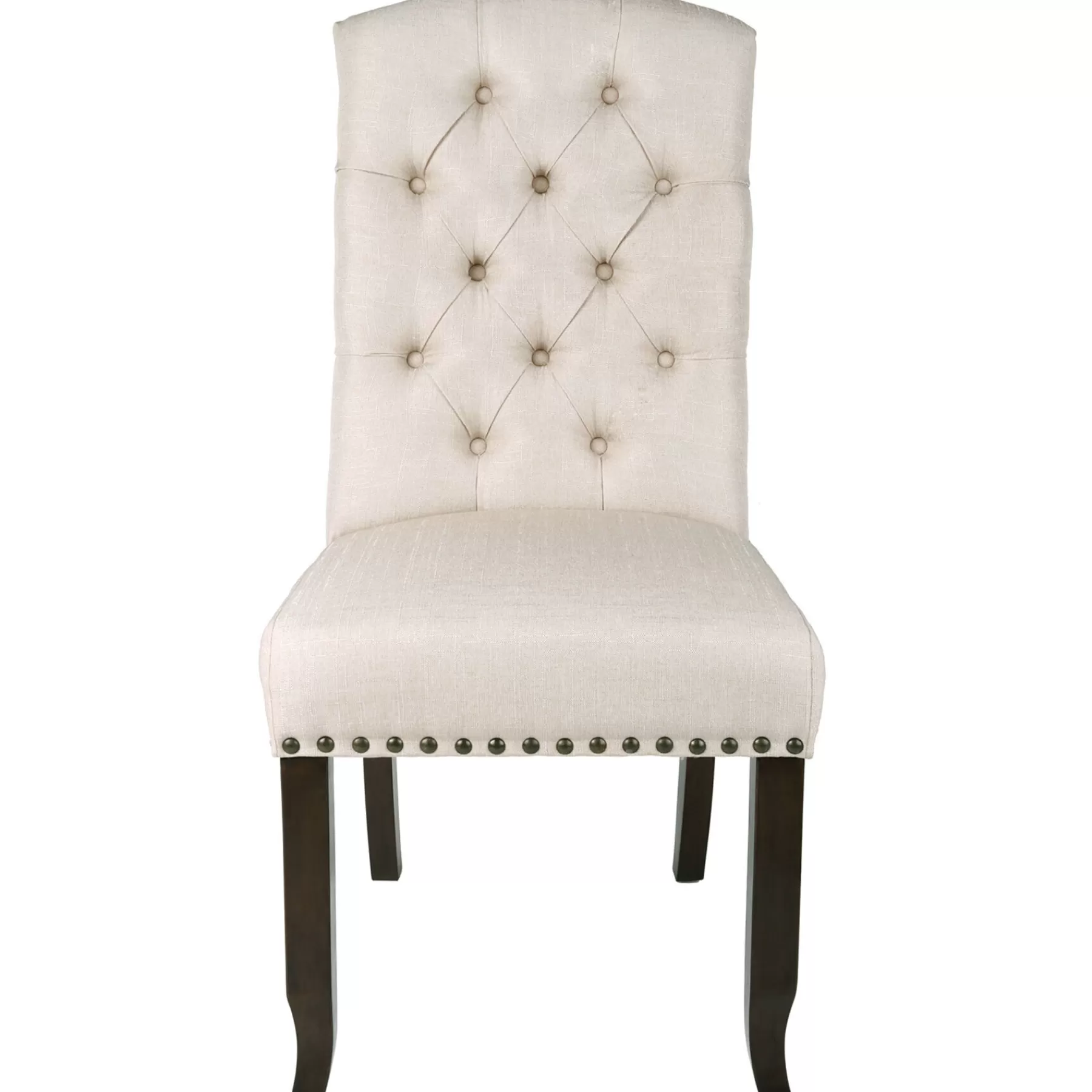 * Closeout Sale Amina Ivory Tufted Upholstered Wood Dining Chair