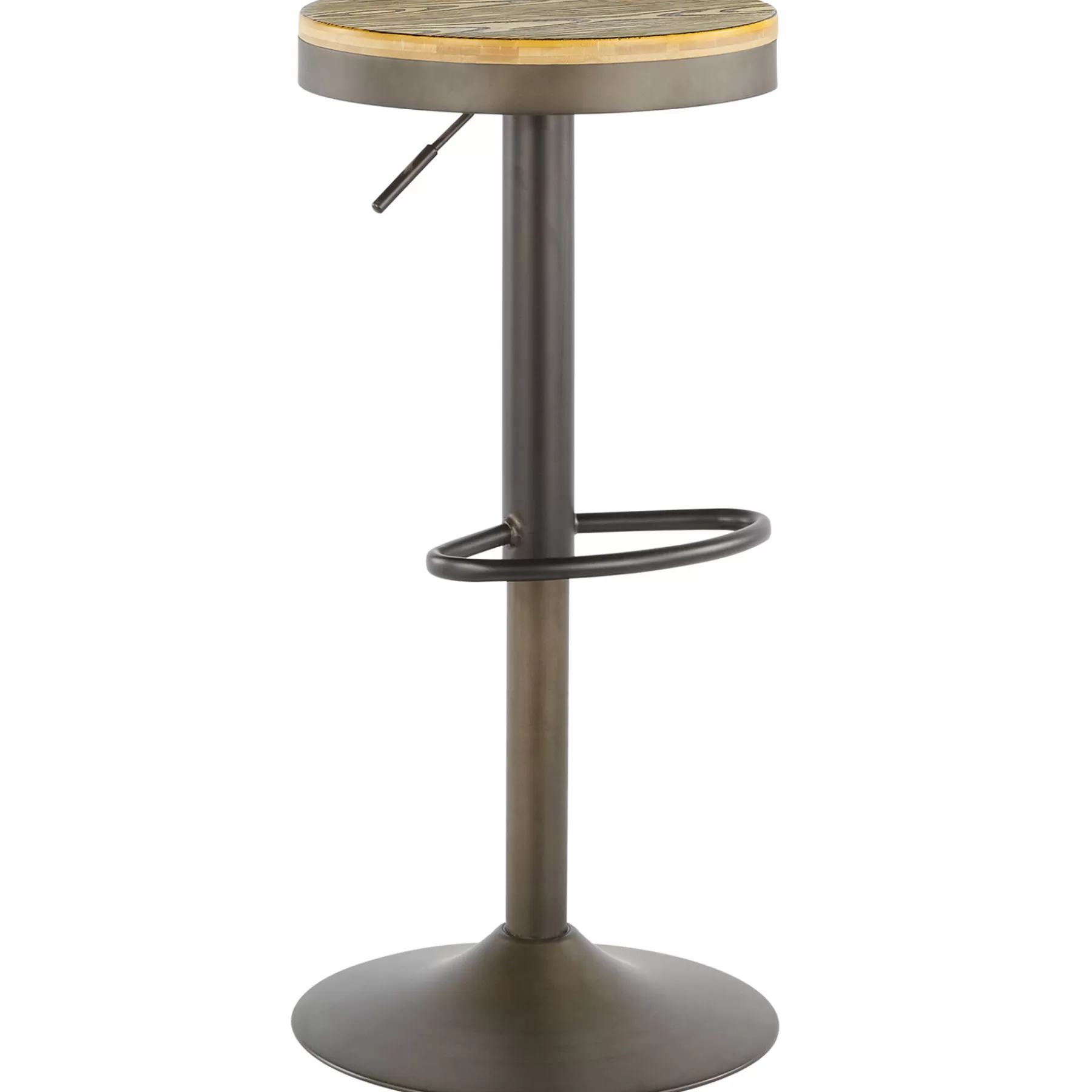 * Discount Store Dakota Antique Bronze Adjustable Industrial Modern Swivel Bar Stool