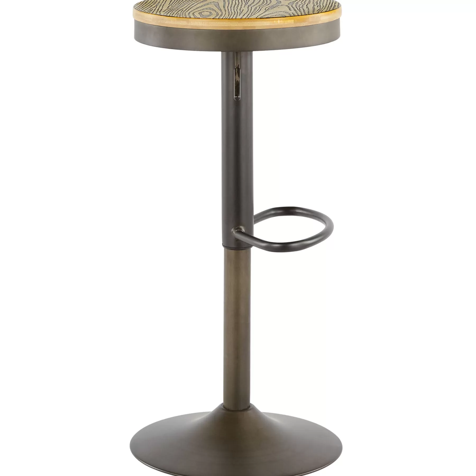 * Discount Store Dakota Antique Bronze Adjustable Industrial Modern Swivel Bar Stool