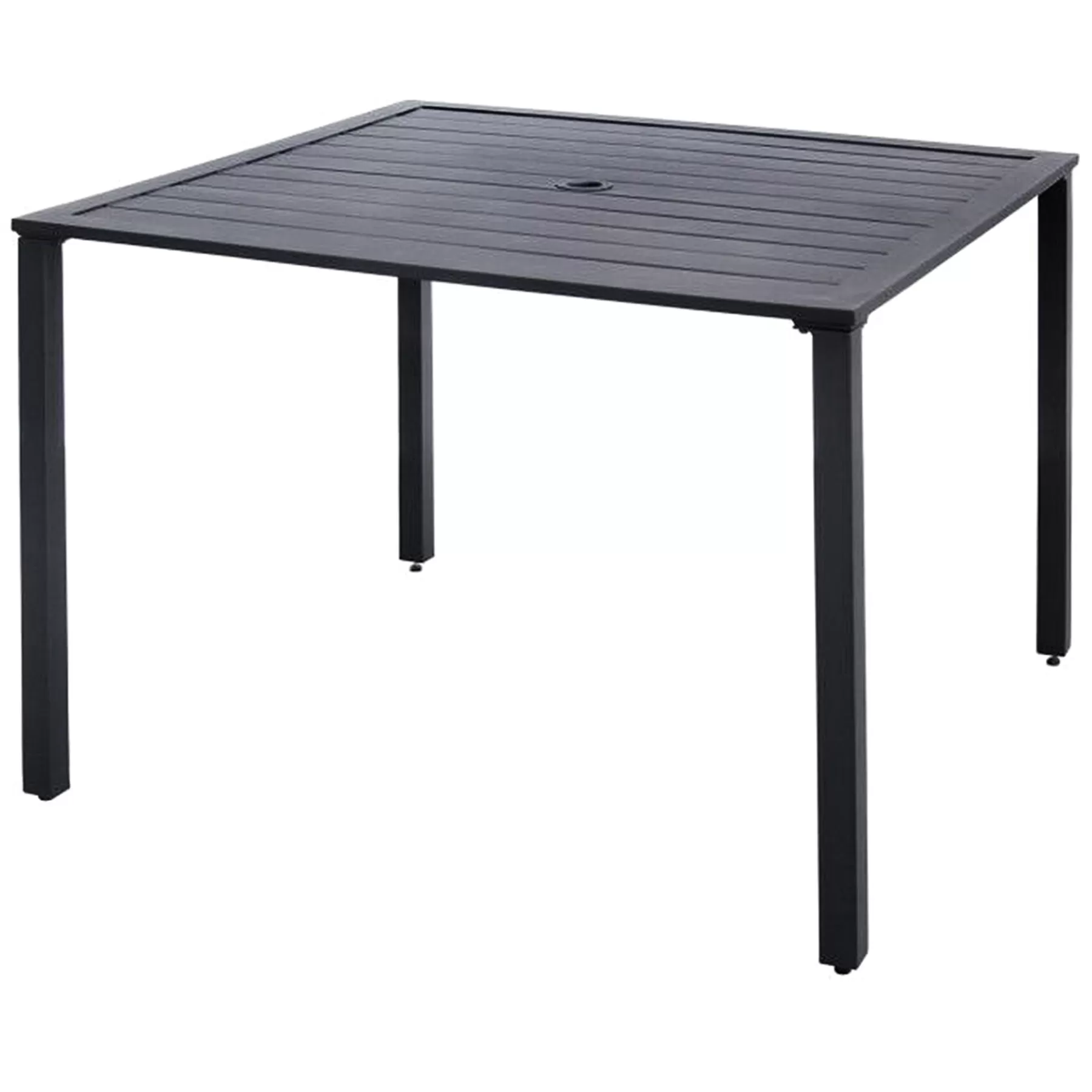 * Discount Store Grammercy Black Steel Slat Outdoor Dining Table, 40