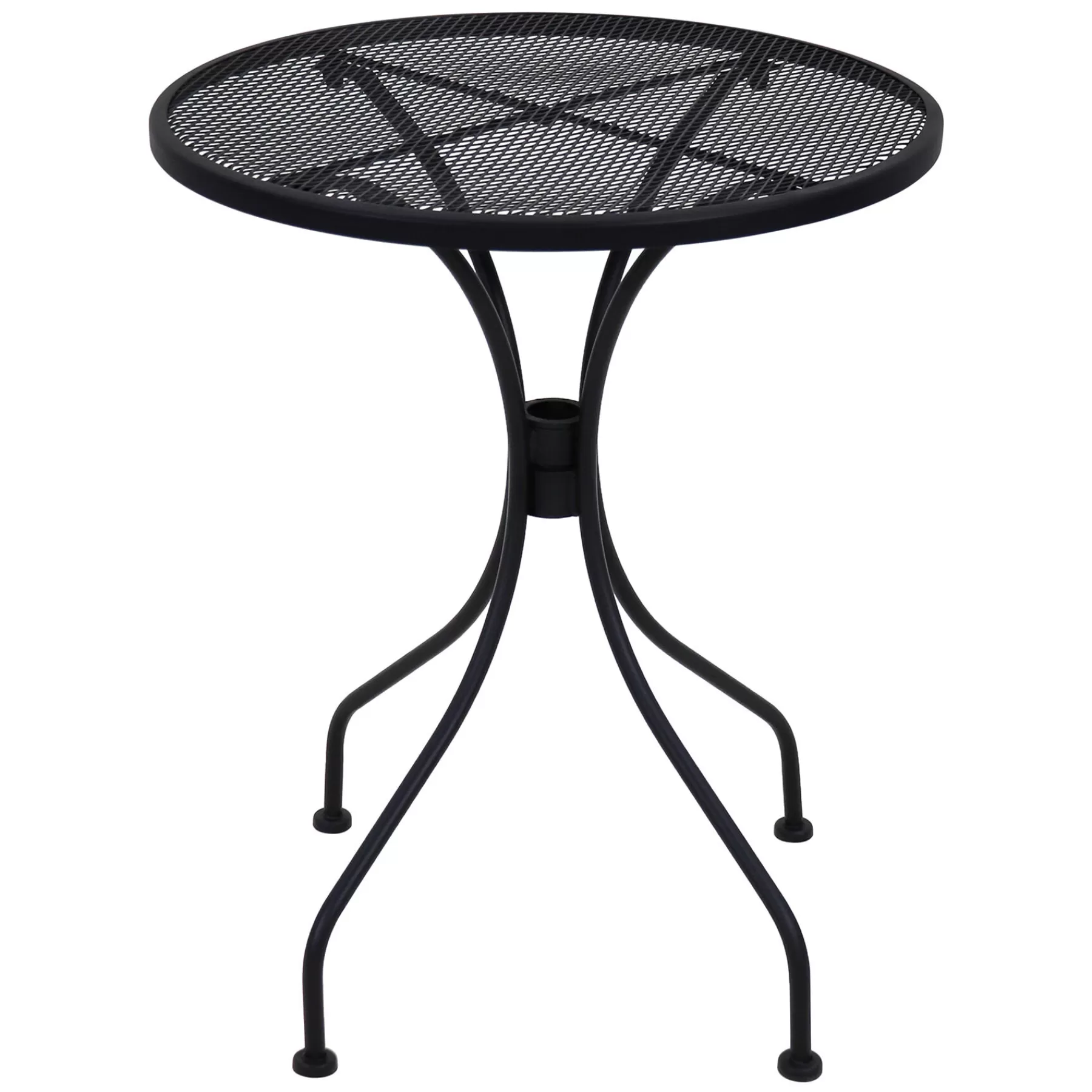 * Fire Sale Black Steel Mesh Round Outdoor Bistro Table, 24