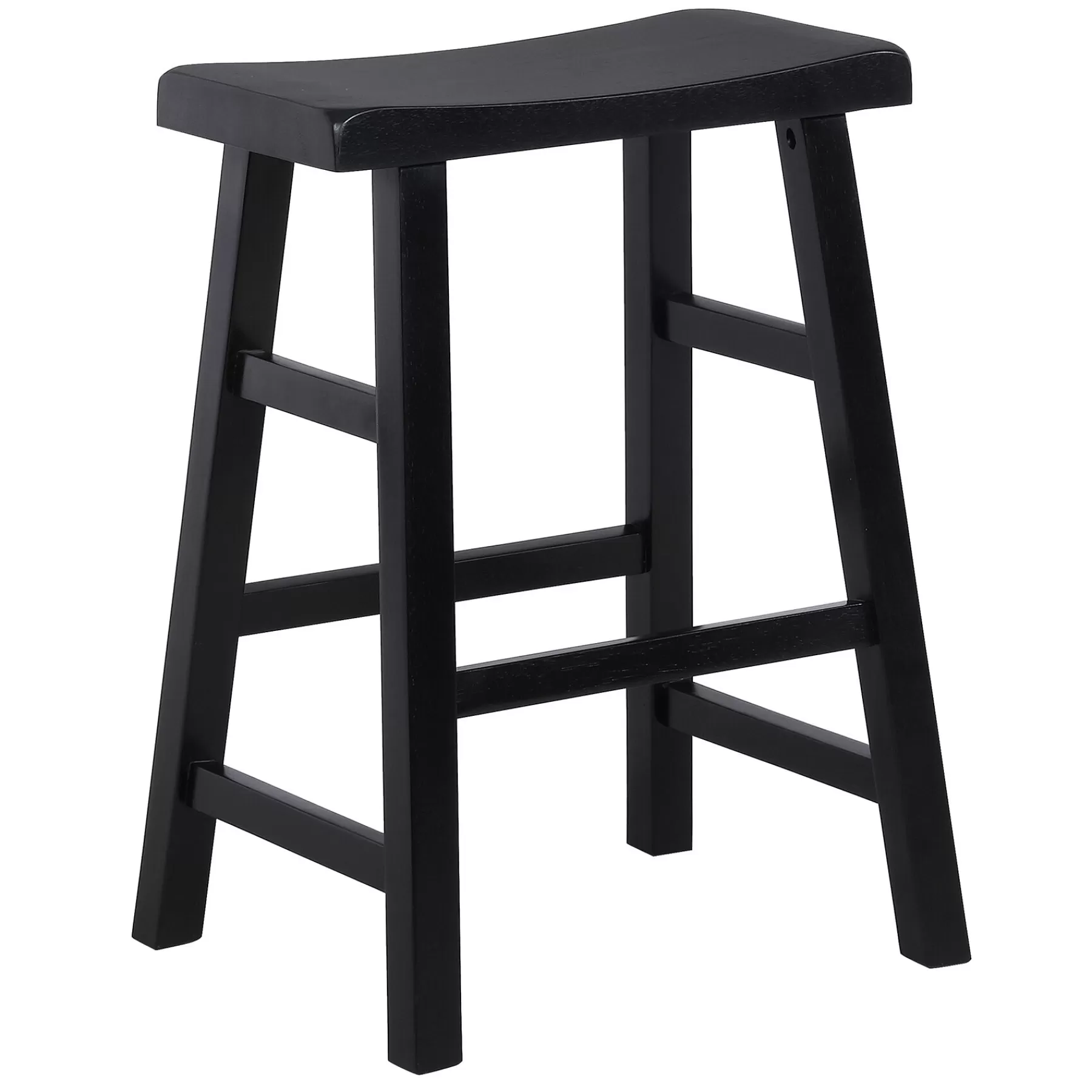 * Fire Sale Fully Assembled Black Saddle Backless Counter Stool, 24