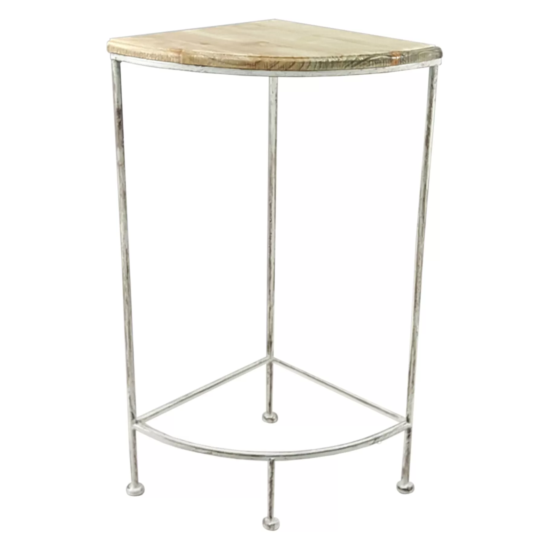 * Fire Sale Metal Corner Plant Stand With Wood Top Grey, Medium