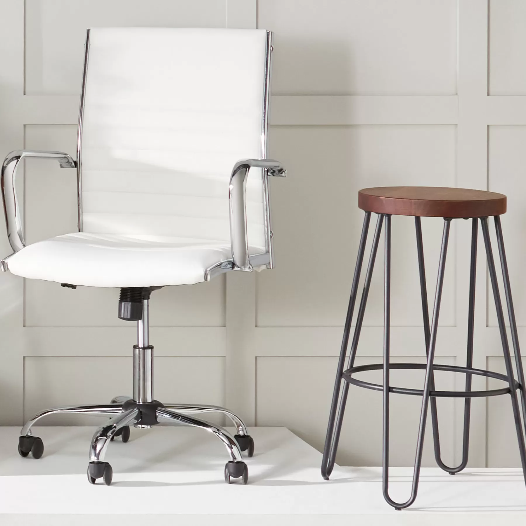 * Good Quality Honeybloom Verona Cognac Faux Leather Backless Counter Stool