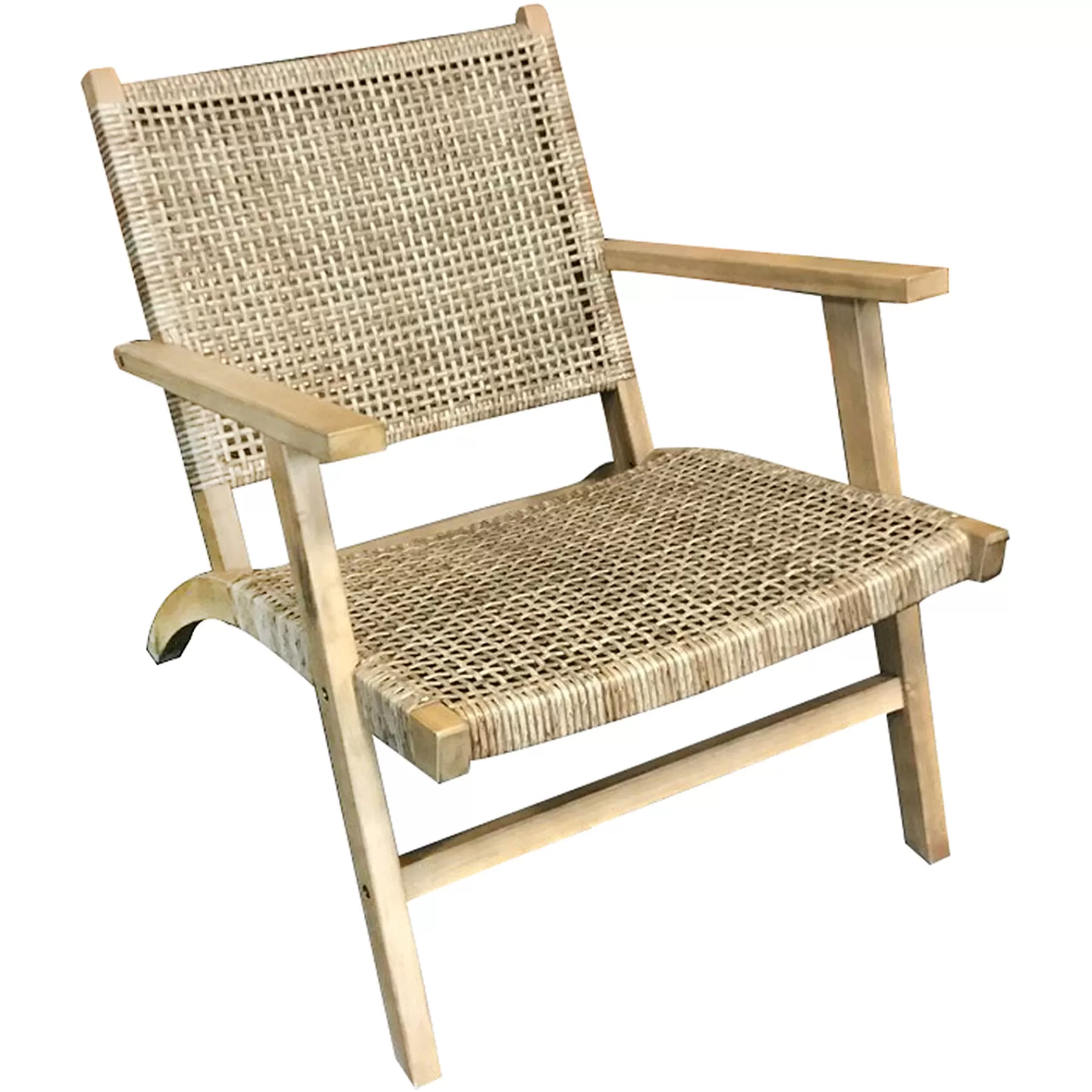 * Latest Delia All-Weather Wicker & Acacia Wood Outdoor Lounge Chair