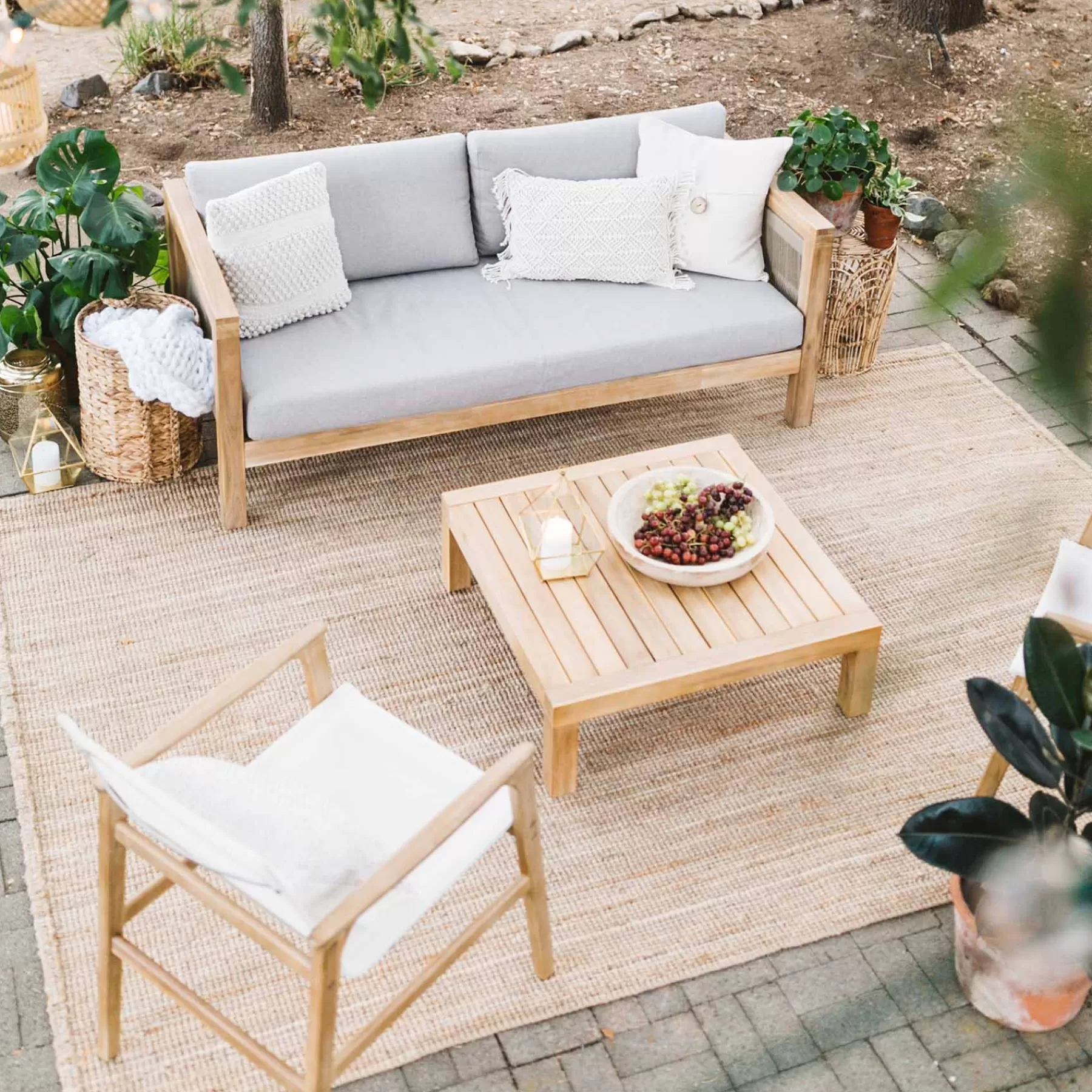 * Limited Edition Park City Blonde Acacia Wood Outdoor Coffee Table