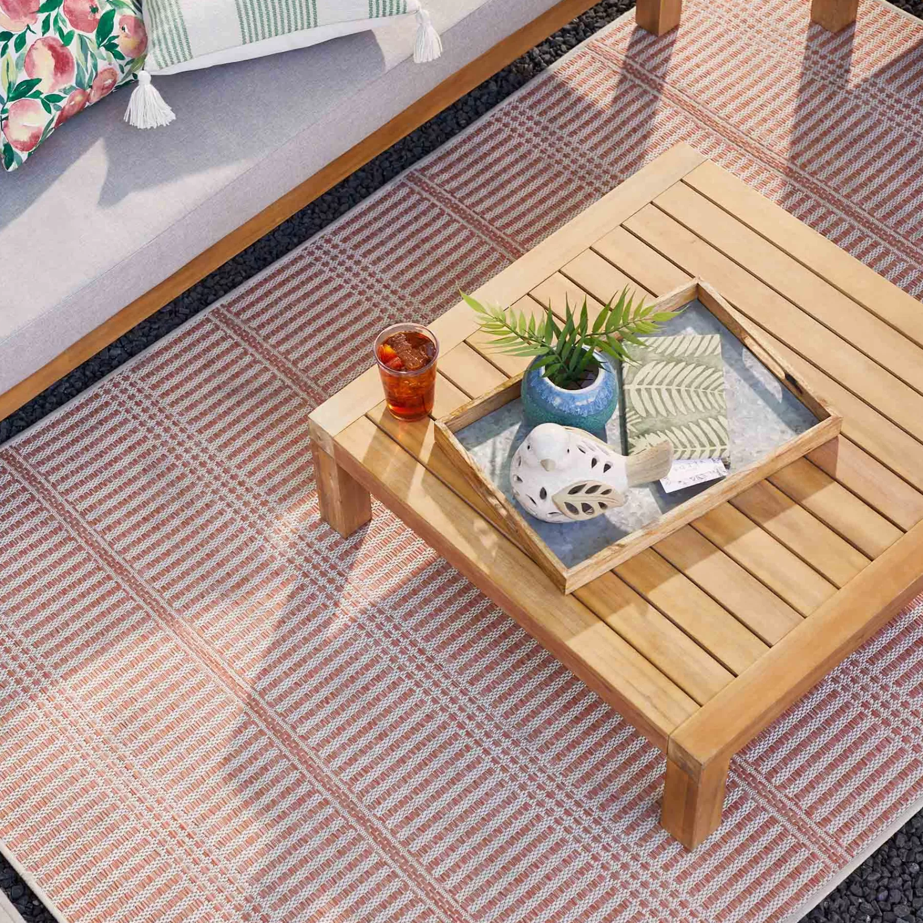 * Limited Edition Park City Blonde Acacia Wood Outdoor Coffee Table
