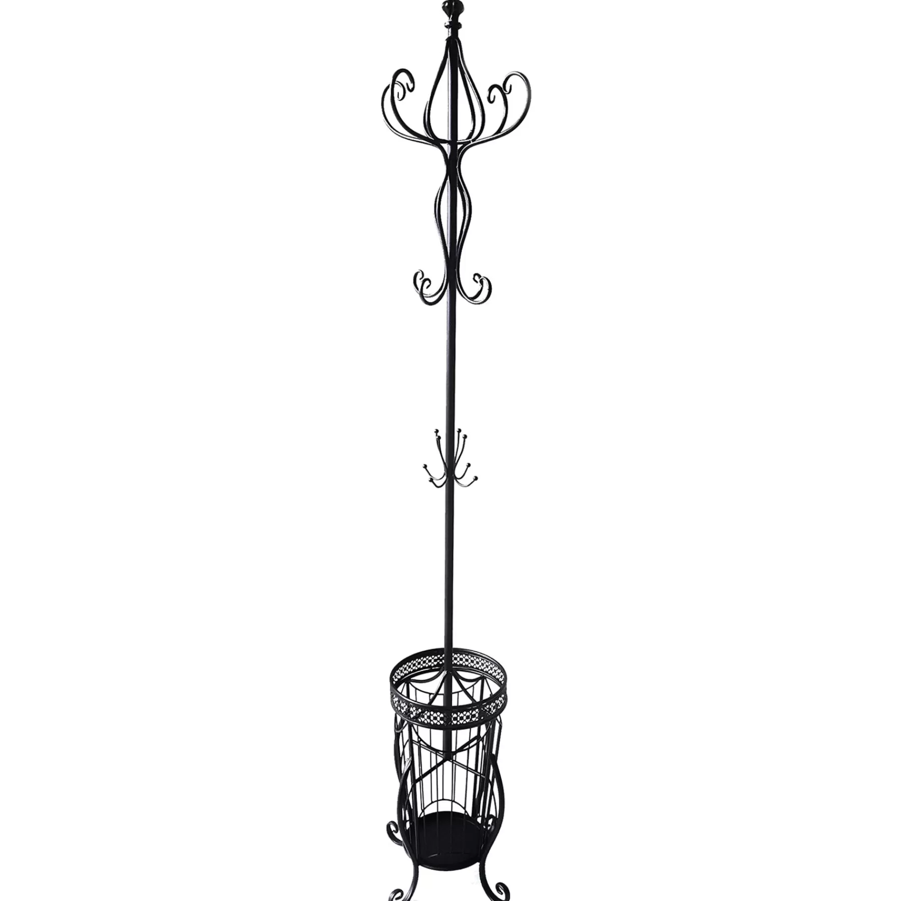 * Limited Edition Victorian Style Metal Coat Rack With Black Finish, 73