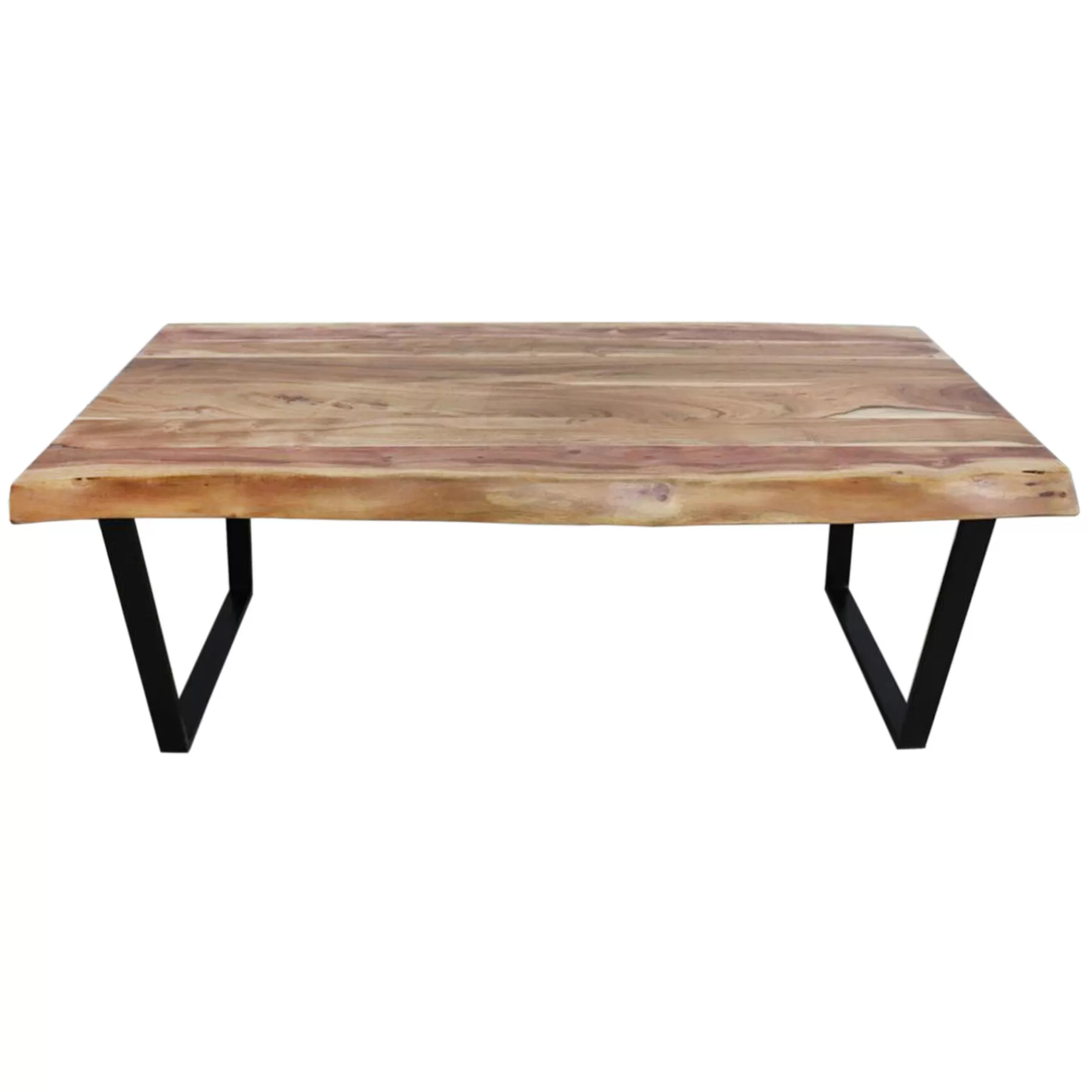 * Official Live Edge Wood Top Coffee Table With Metal Base