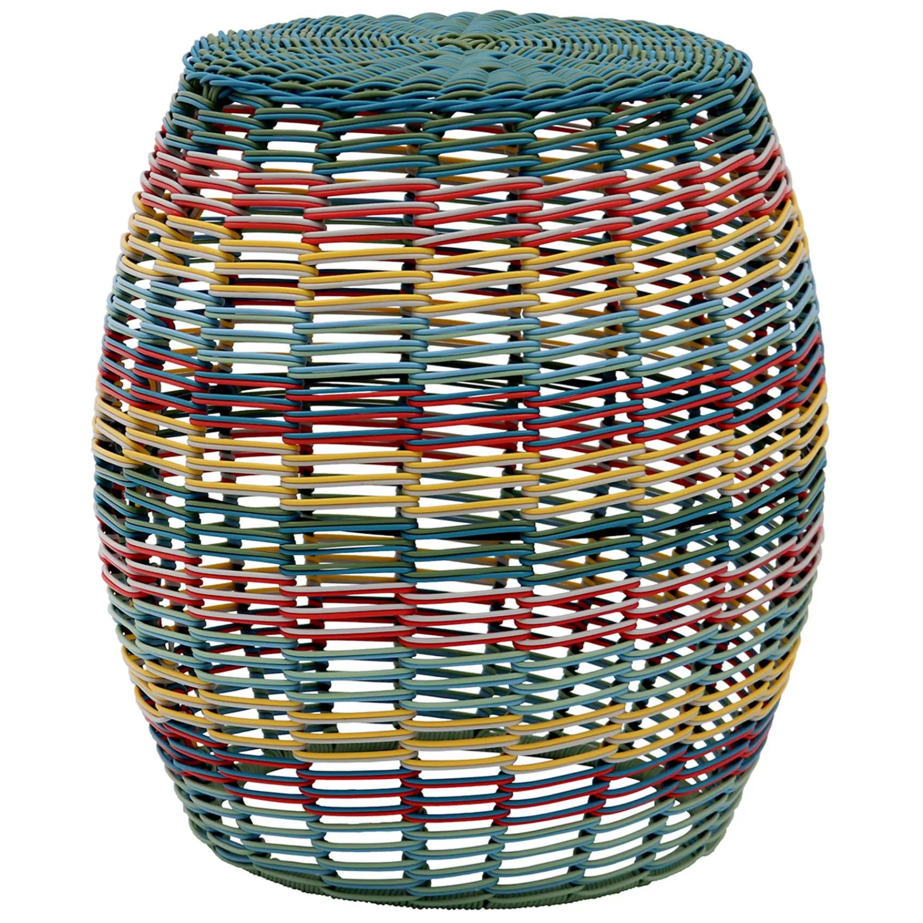 * Official Rio Multicolor Outdoor Wicker Ottoman, 16