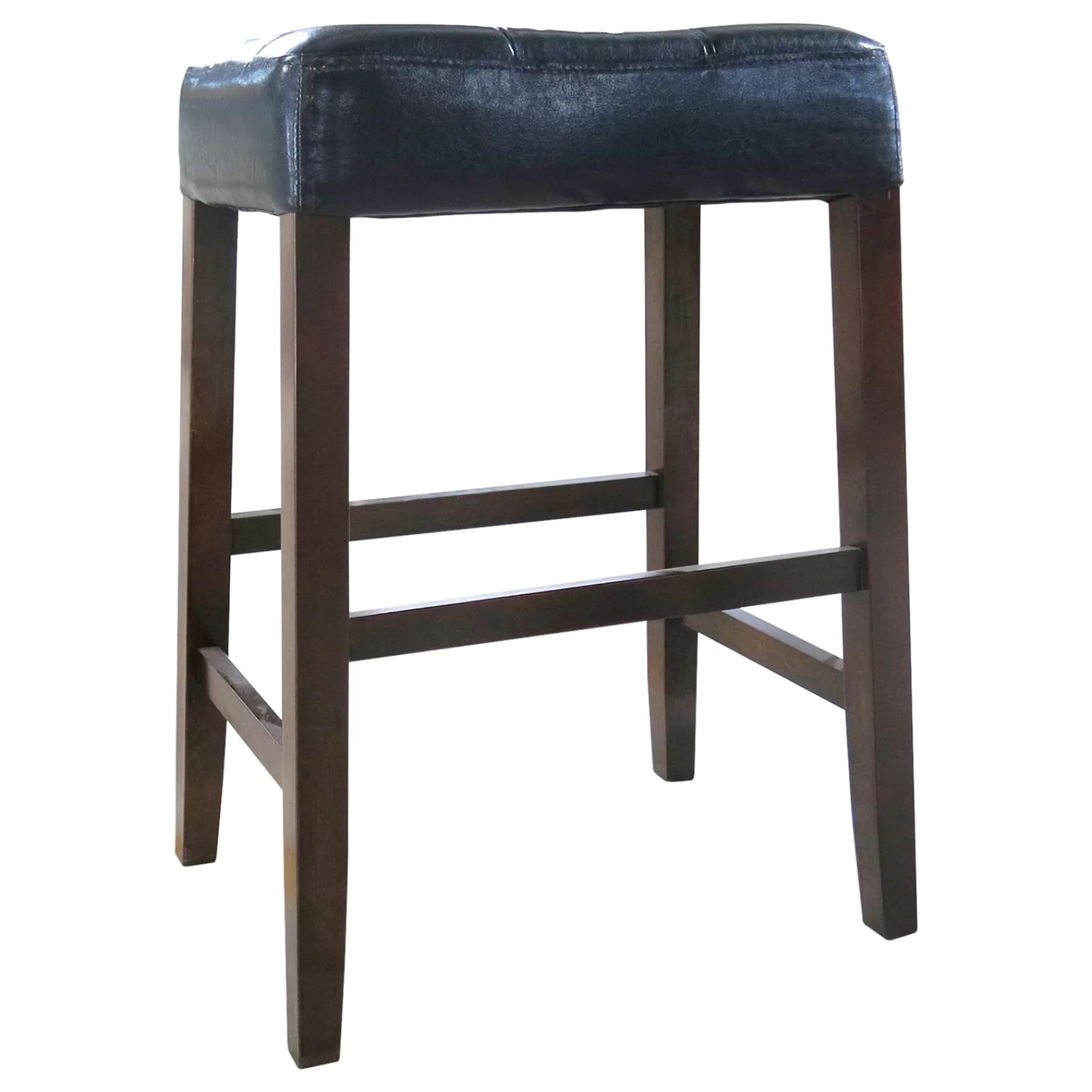 * Online Discount Madison Brown Backless Barstool With Faux Leather Upholstered Seat