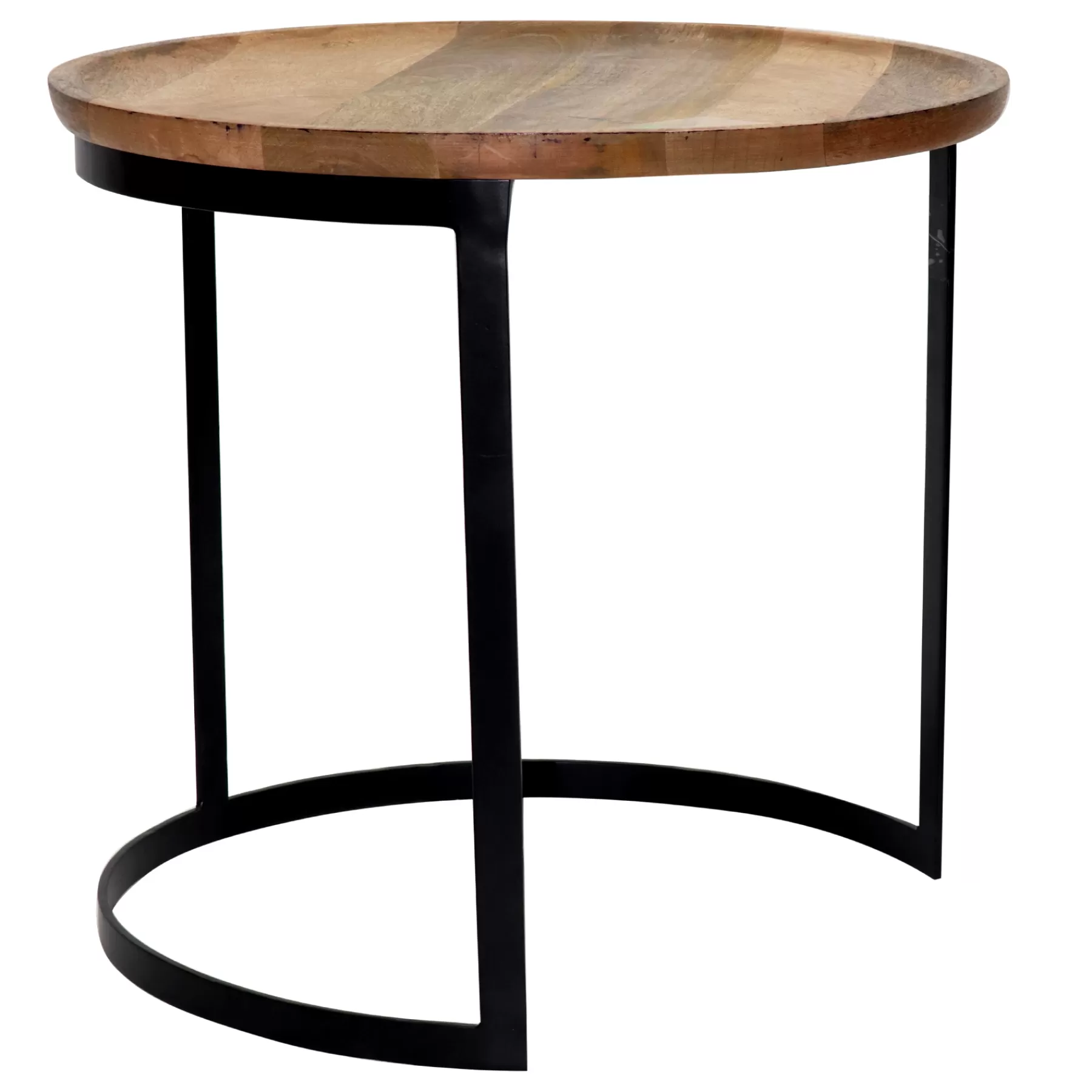 * Online Discount Mango Wood Top Side Table With Metal Base, Large