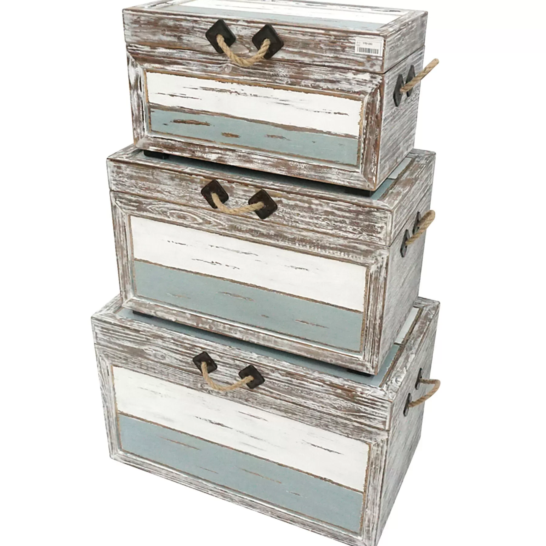 * Online Discount Nantucket Weathered Wood Decorative Storage Trunk, Medium