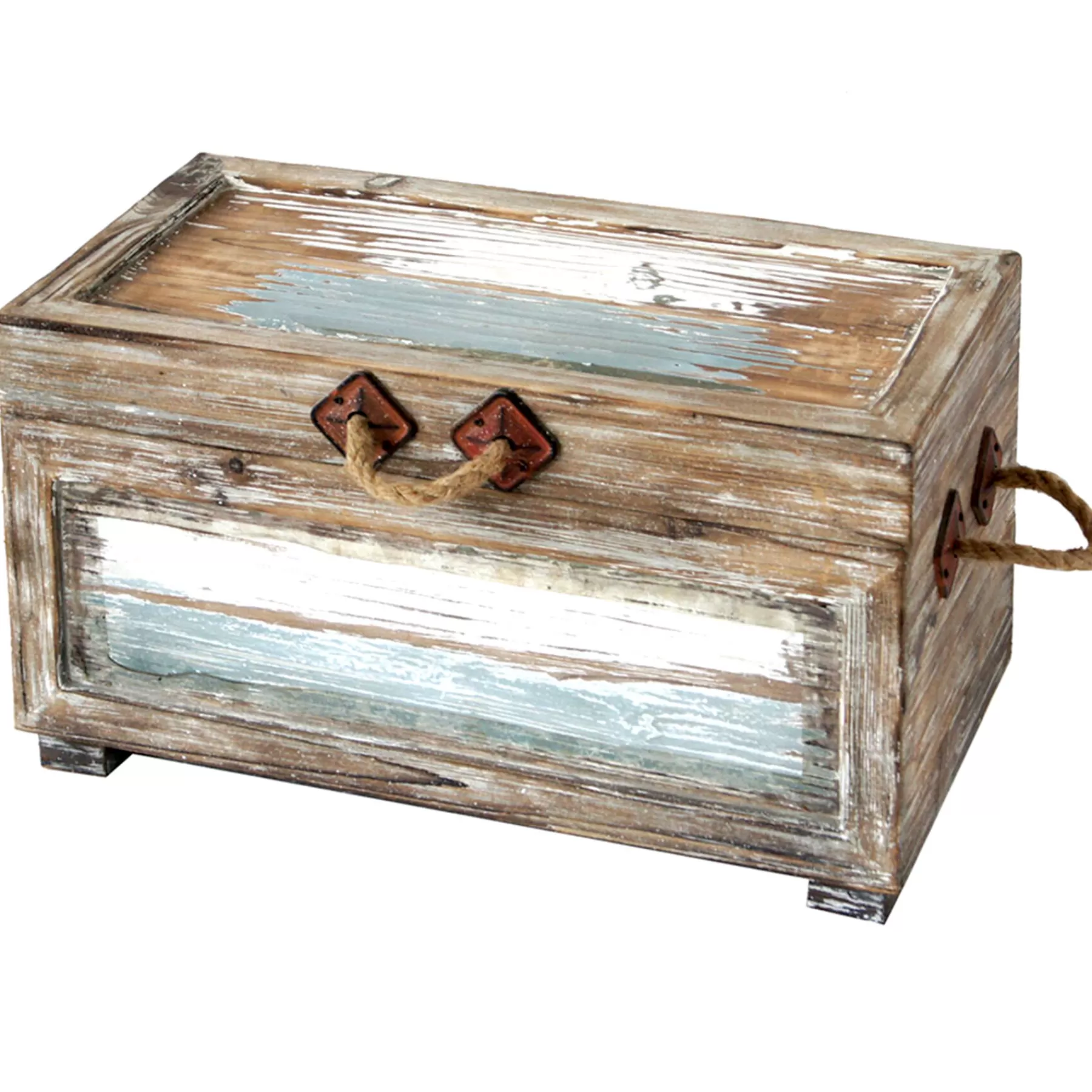 * Online Discount Nantucket Weathered Wood Decorative Storage Trunk, Small