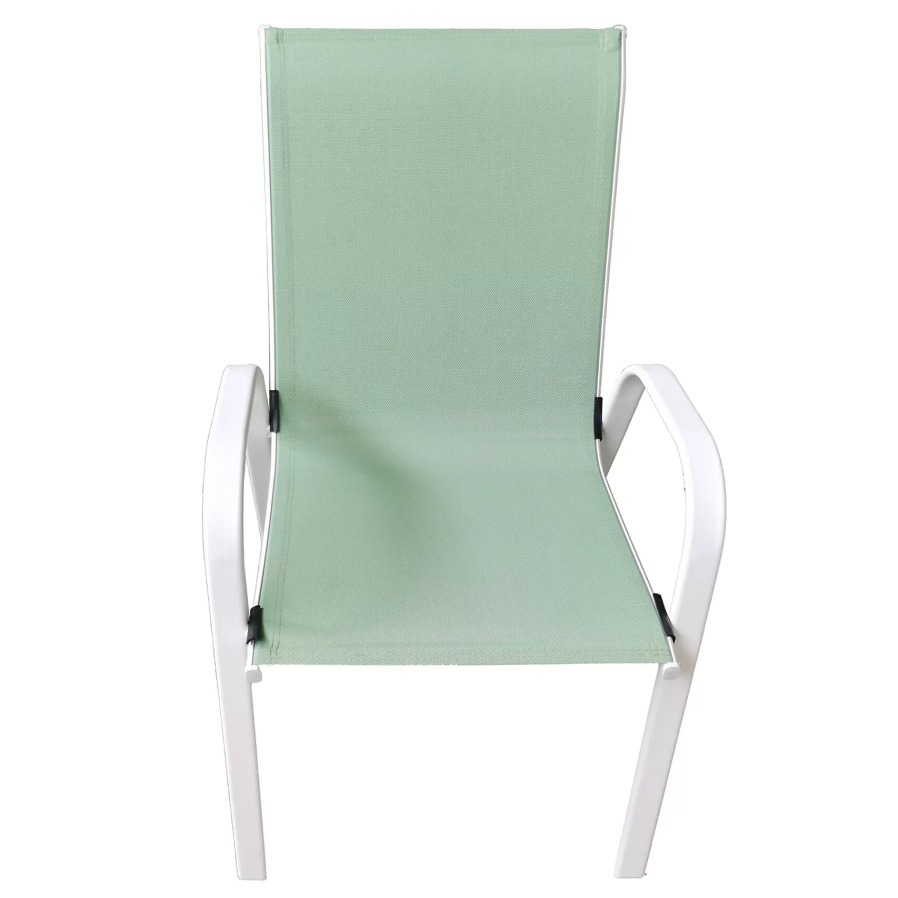 * Online Discount Stackable Green Sling Patio Chair With White Frame