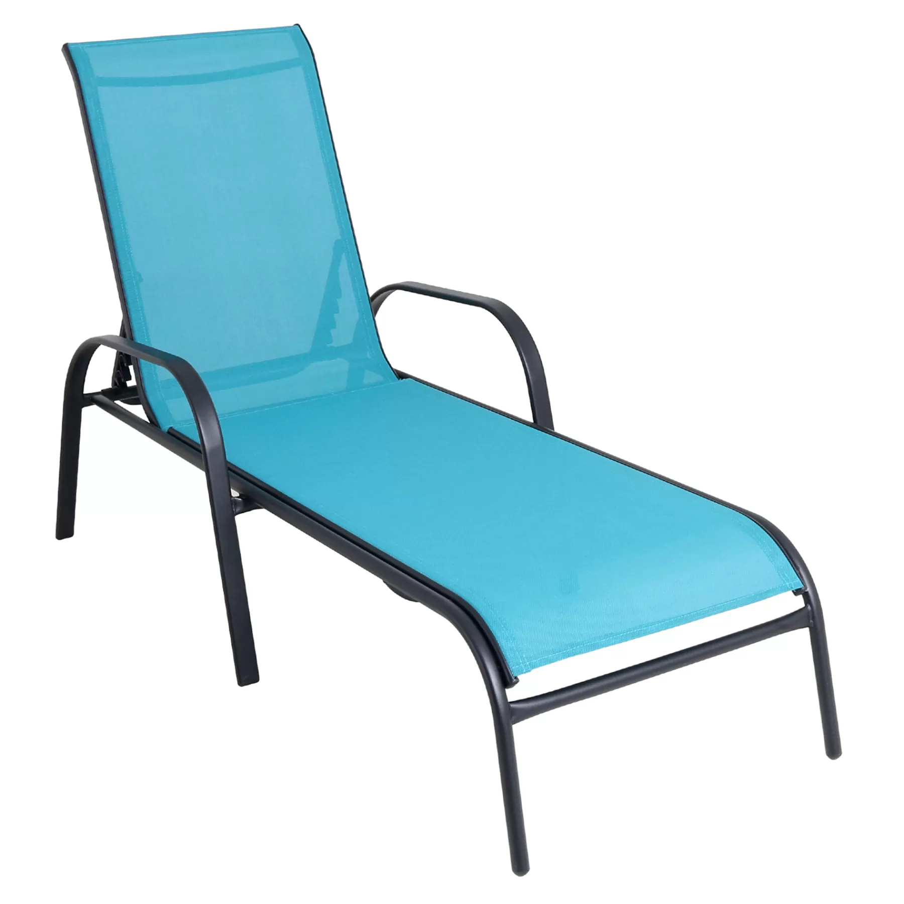 * Reliable Quality Stackable Teal Sling Outdoor Chaise Lounge Chair
