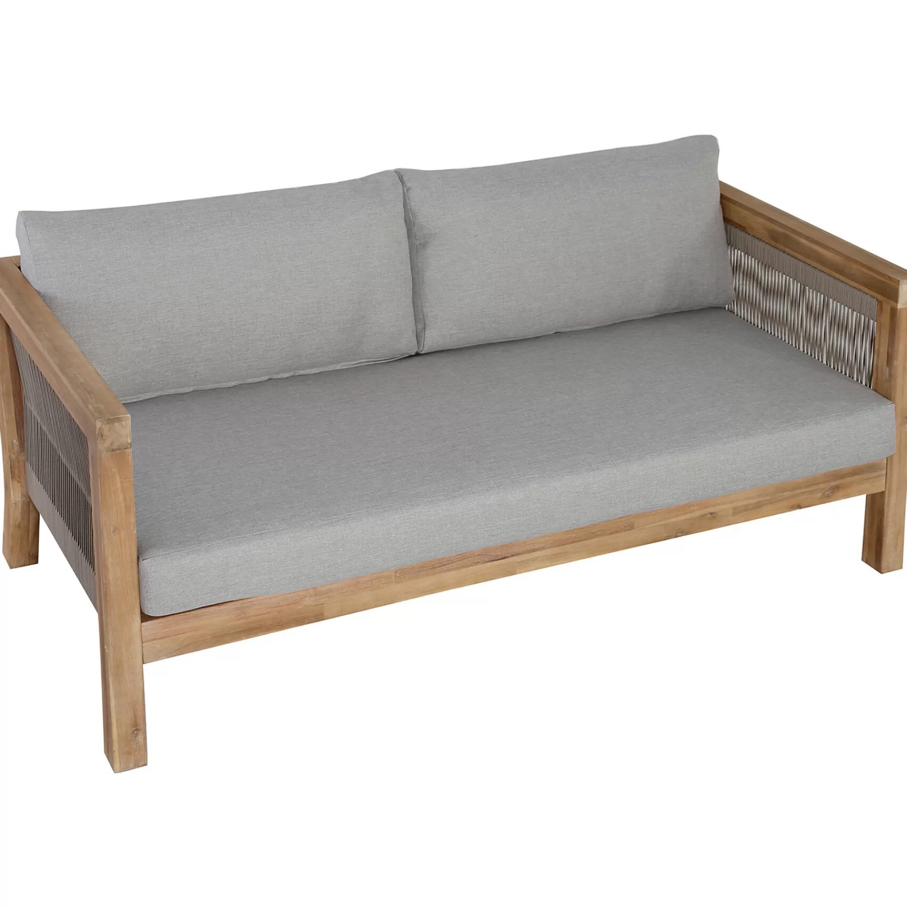 * Sale Park City Blonde Acacia Wood Outdoor Sofa With Rope Accent