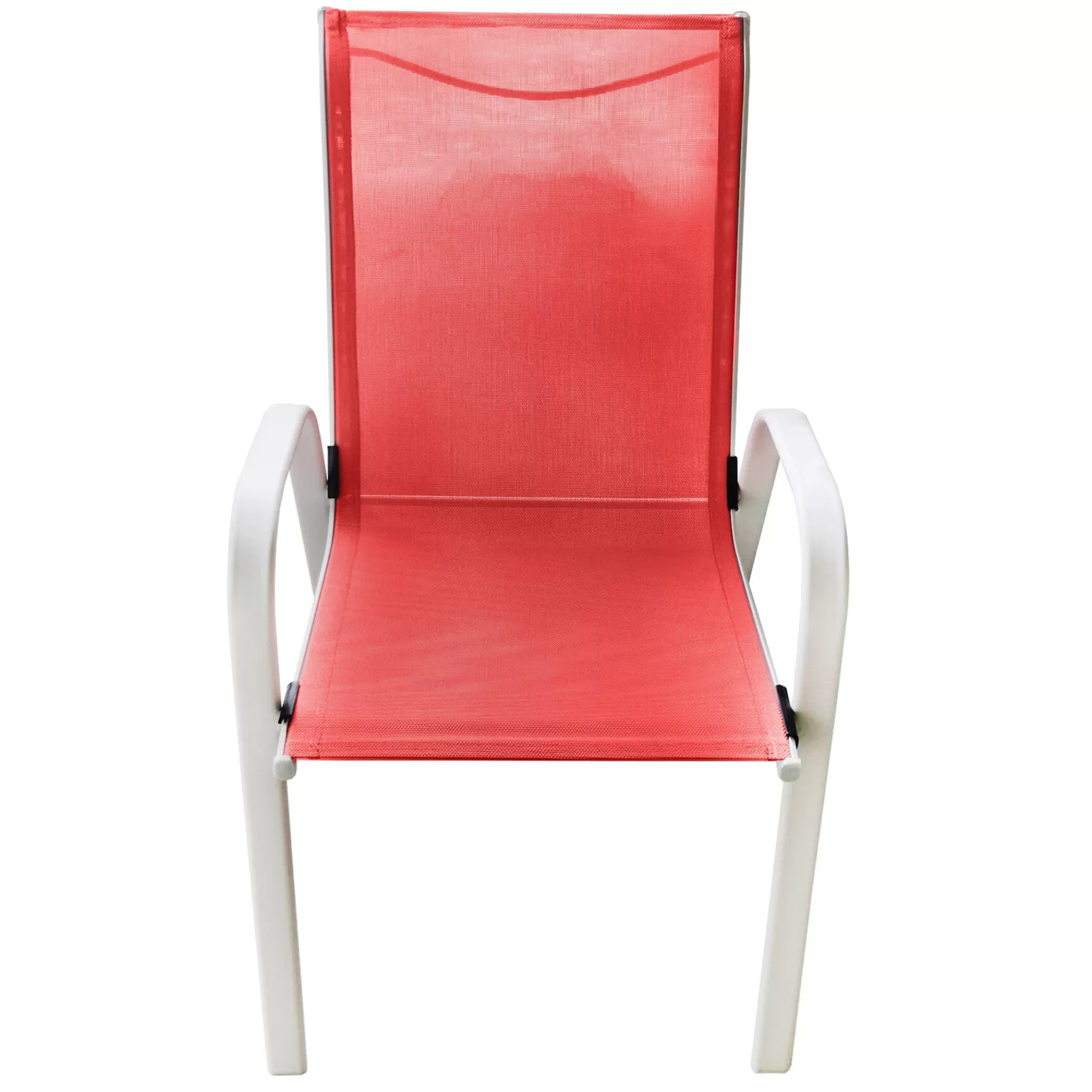 * Special Offers Stackable Coral Sling Patio Chair With White Frame