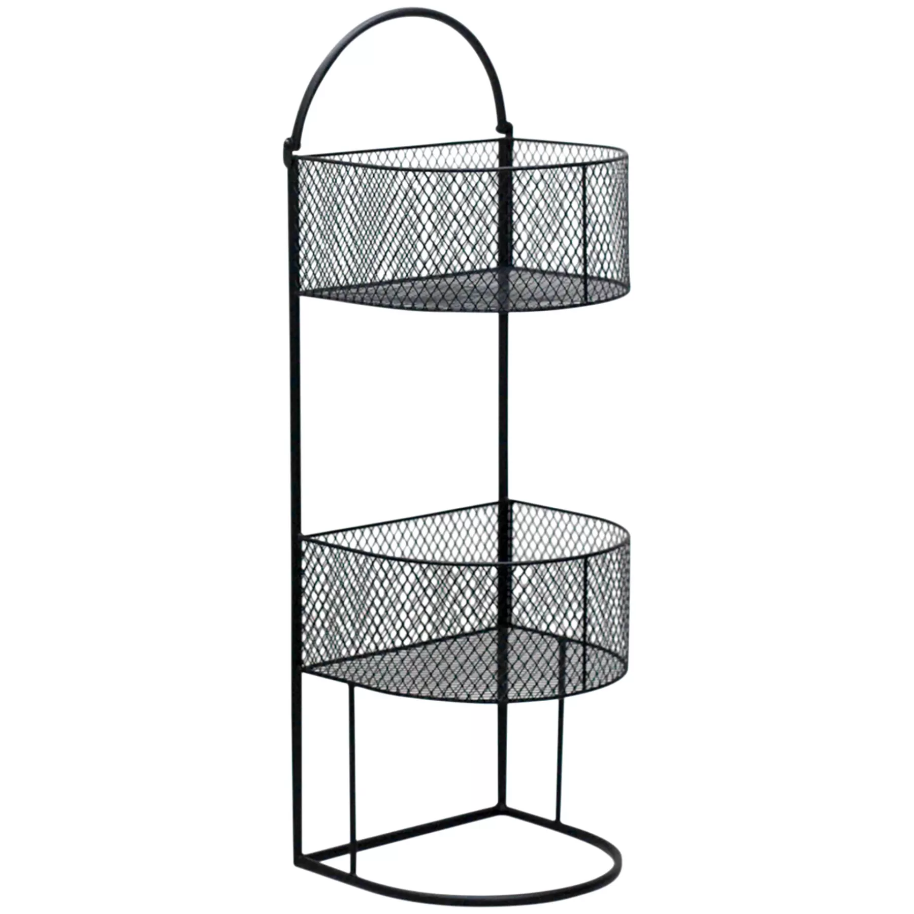 * Special Style Black 3 Tier Round Storage Basket, Small