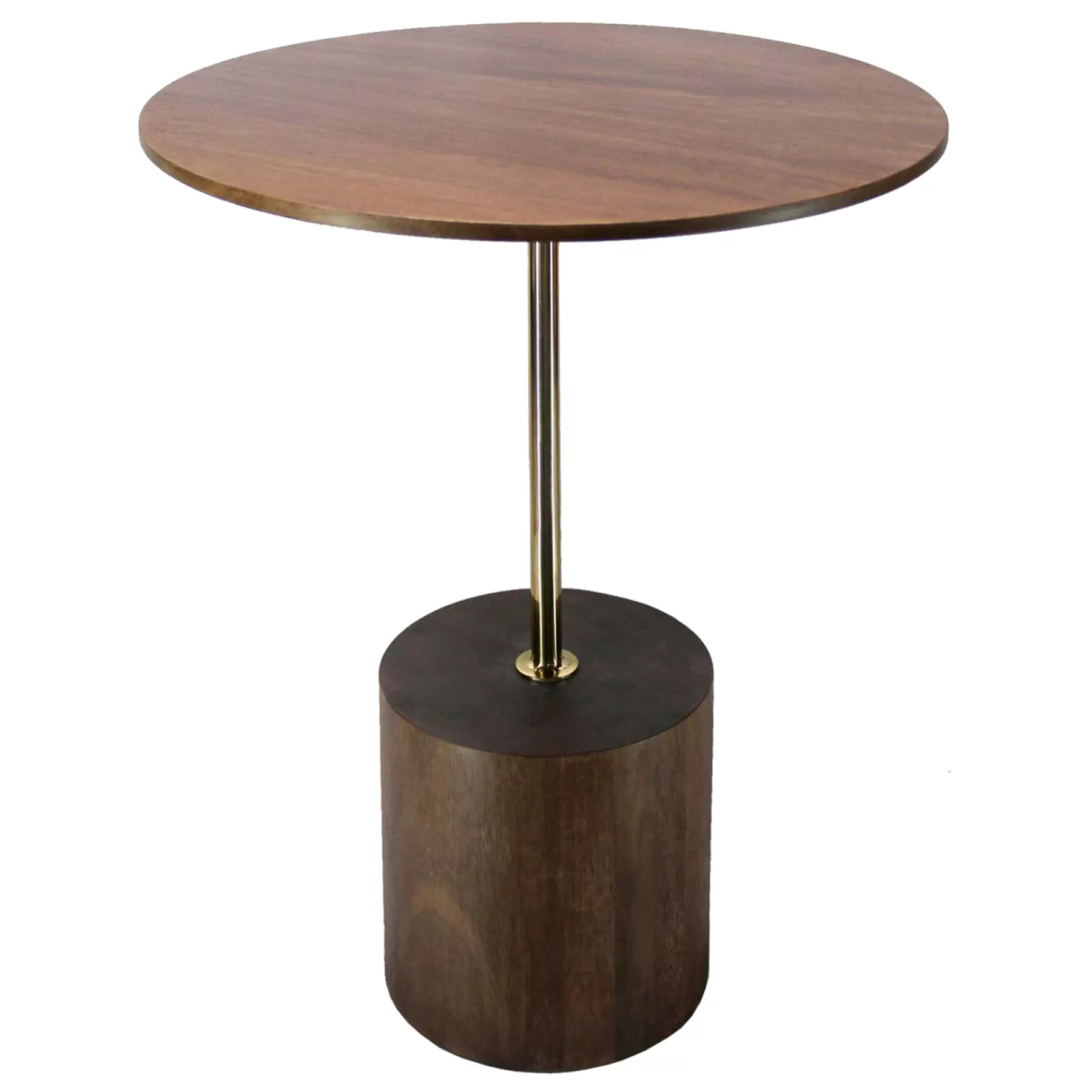 * Typical Style 23In Wood W Gold Drink Table