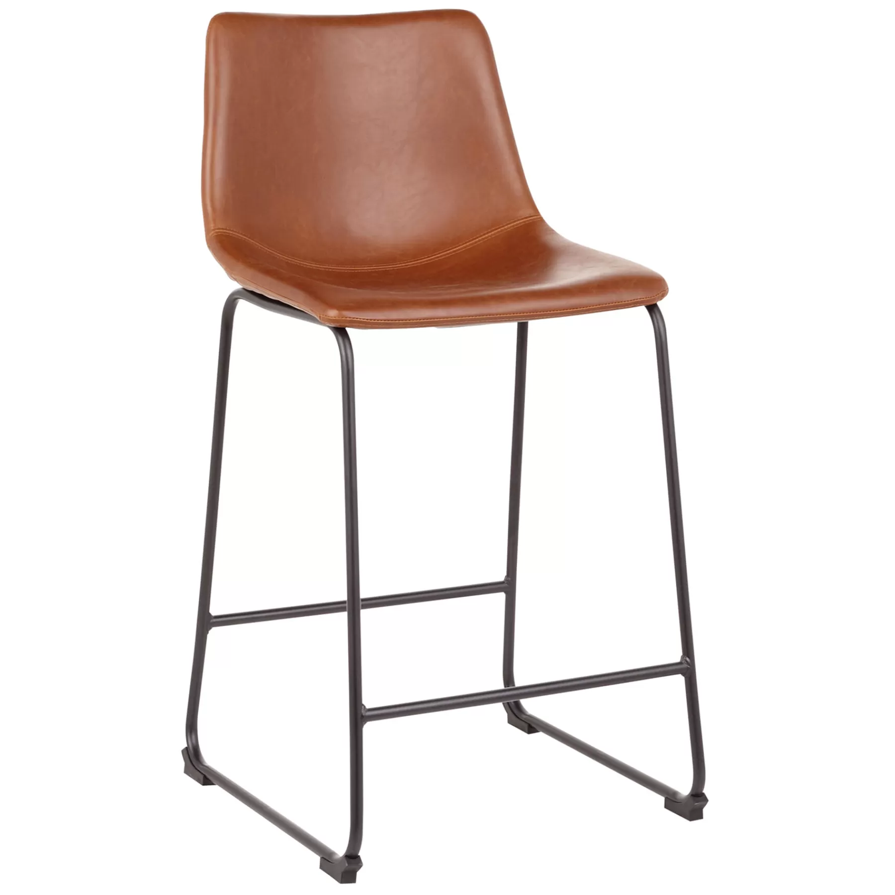 * Typical Style Duke Cognac Modern Industrial Barstool, 30