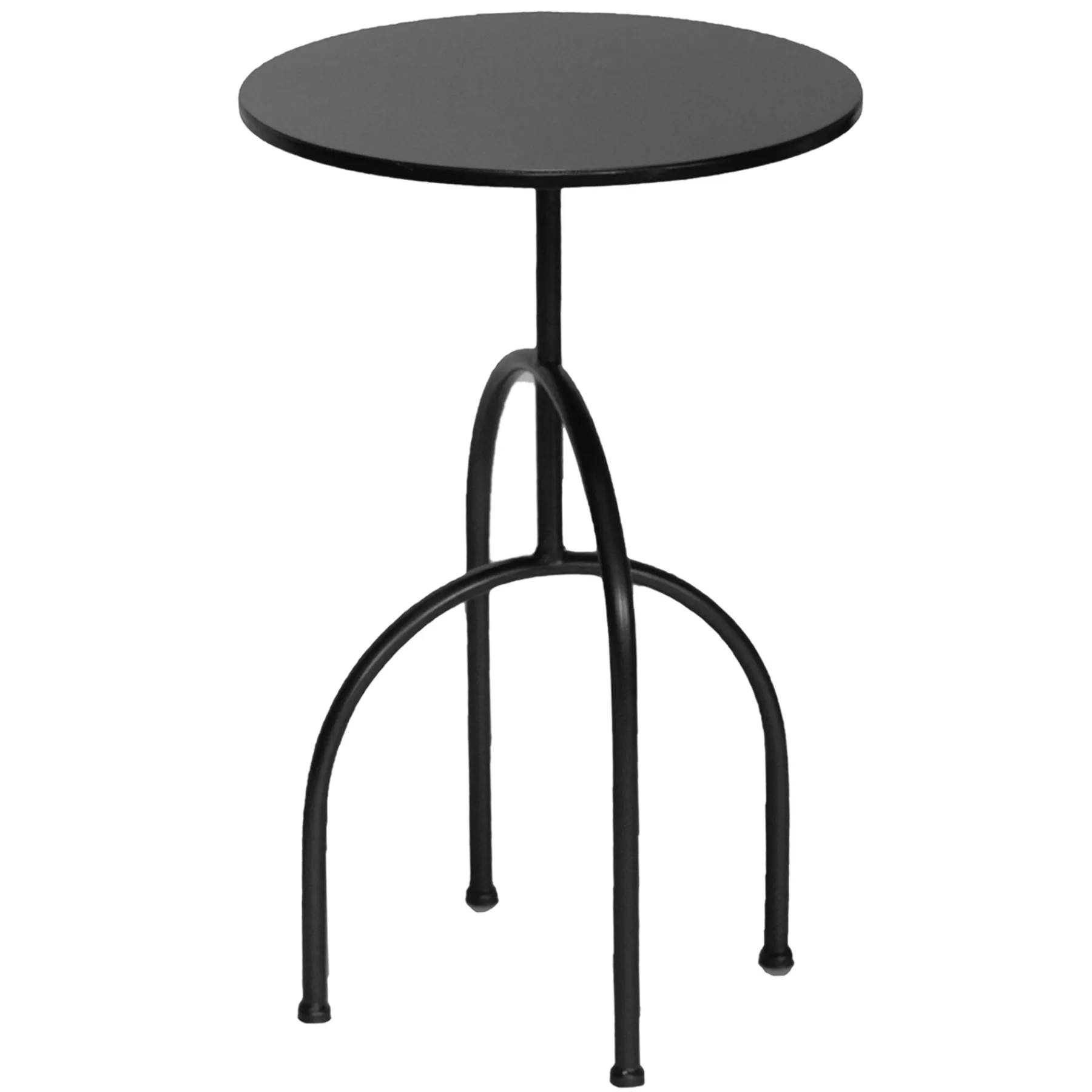 * Typical Style Modern Black Metal Accent Table, Small