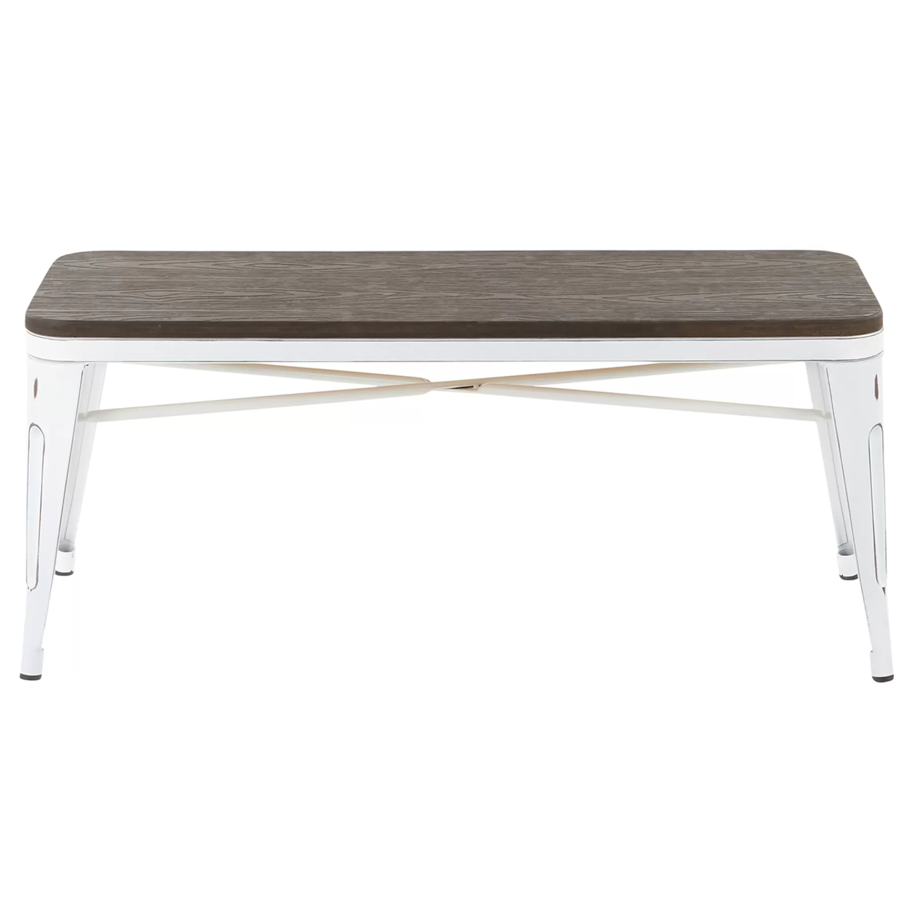 * Typical Style Oregon Vintage White Industrial Bench