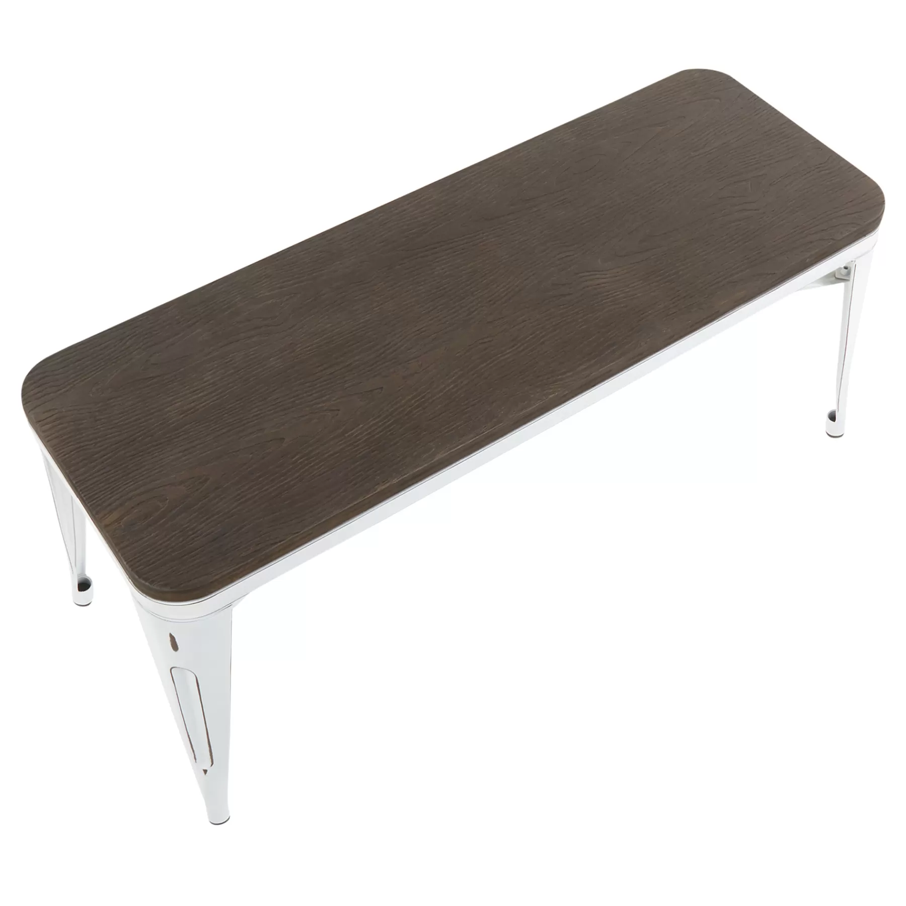 * Typical Style Oregon Vintage White Industrial Bench